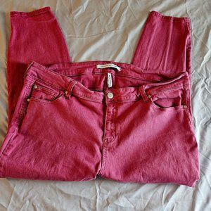 "Celebrity Pink" Pink Mid Rise Skinny Jeans. Size 22.